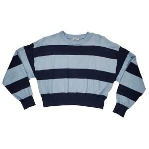 Rue21 Women's Blue & Navy Striped Knit Sweater – Long Sleeve – Size M